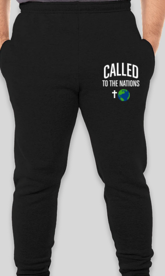 Called To The Nations Men's Black Joggers